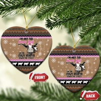 The Crazy Heifer Christmas Ceramic Ornament Xmas Holiday Patterns - Wonder Print Shop