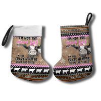 The Crazy Heifer Christmas Stocking Xmas Holiday Patterns - Wonder Print Shop