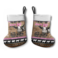 The Crazy Heifer Christmas Stocking Xmas Holiday Patterns - Wonder Print Shop