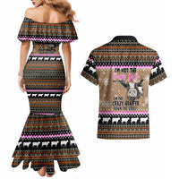 The Crazy Heifer Christmas Couples Matching Mermaid Dress and Hawaiian Shirt Xmas Holiday Patterns - Wonder Print Shop