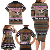 The Crazy Heifer Christmas Family Matching Long Sleeve Bodycon Dress and Hawaiian Shirt Xmas Holiday Patterns - Wonder Print Shop