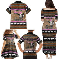 The Crazy Heifer Christmas Family Matching Puletasi and Hawaiian Shirt Xmas Holiday Patterns - Wonder Print Shop