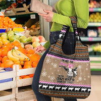The Crazy Heifer Christmas Grocery Bag Xmas Holiday Patterns - Wonder Print Shop