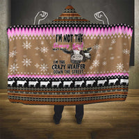 The Crazy Heifer Christmas Hooded Blanket Xmas Holiday Patterns - Wonder Print Shop