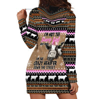 The Crazy Heifer Christmas Hoodie Dress Xmas Holiday Patterns - Wonder Print Shop