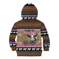 The Crazy Heifer Christmas Kid Hoodie Xmas Holiday Patterns - Wonder Print Shop
