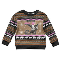 The Crazy Heifer Christmas Kid Ugly Christmas Sweater Xmas Holiday Patterns - Wonder Print Shop