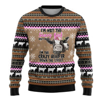 The Crazy Heifer Christmas Ugly Christmas Sweater Xmas Holiday Patterns - Wonder Print Shop