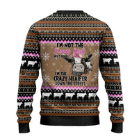 The Crazy Heifer Christmas Ugly Christmas Sweater Xmas Holiday Patterns - Wonder Print Shop