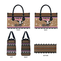 The Crazy Heifer Christmas Leather Bag Xmas Holiday Patterns - Wonder Print Shop