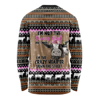 The Crazy Heifer Christmas Long Sleeve Shirt Xmas Holiday Patterns - Wonder Print Shop