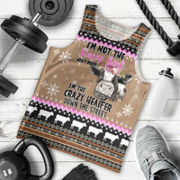 The Crazy Heifer Christmas Men Tank Top Xmas Holiday Patterns - Wonder Print Shop