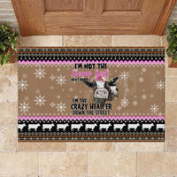 The Crazy Heifer Christmas Rubber Doormat Xmas Holiday Patterns - Wonder Print Shop