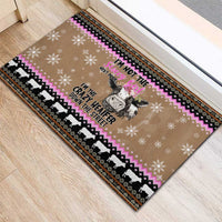 The Crazy Heifer Christmas Rubber Doormat Xmas Holiday Patterns - Wonder Print Shop