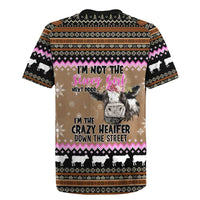The Crazy Heifer Christmas Rugby Jersey Xmas Holiday Patterns - Wonder Print Shop