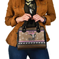 The Crazy Heifer Christmas Shoulder Handbag Xmas Holiday Patterns - Wonder Print Shop