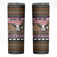 The Crazy Heifer Christmas Skinny Tumbler Xmas Holiday Patterns - Wonder Print Shop