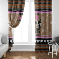 The Crazy Heifer Christmas Window Curtain Xmas Holiday Patterns - Wonder Print Shop