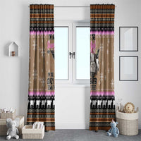The Crazy Heifer Christmas Window Curtain Xmas Holiday Patterns - Wonder Print Shop