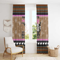 The Crazy Heifer Christmas Window Curtain Xmas Holiday Patterns - Wonder Print Shop