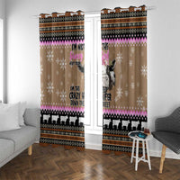 The Crazy Heifer Christmas Window Curtain Xmas Holiday Patterns - Wonder Print Shop