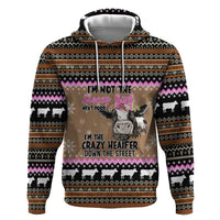 The Crazy Heifer Christmas Zip Hoodie Xmas Holiday Patterns - Wonder Print Shop