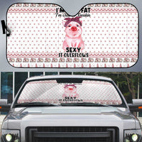 Pig Overflows Christmas Auto Sun Shade Xmas Holiday Patterns - Wonder Print Shop