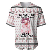 Pig Overflows Christmas Baseball Jersey Xmas Holiday Patterns - Wonder Print Shop