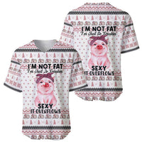 Pig Overflows Christmas Baseball Jersey Xmas Holiday Patterns - Wonder Print Shop