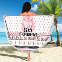 Pig Overflows Christmas Beach Blanket Xmas Holiday Patterns - Wonder Print Shop