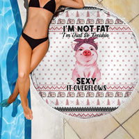 Pig Overflows Christmas Beach Blanket Xmas Holiday Patterns - Wonder Print Shop