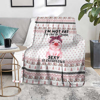 Pig Overflows Christmas Blanket Xmas Holiday Patterns - undefined