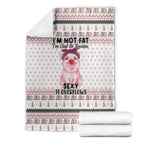 Pig Overflows Christmas Blanket Xmas Holiday Patterns - undefined