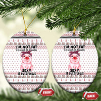 Pig Overflows Christmas Ceramic Ornament Xmas Holiday Patterns - Wonder Print Shop