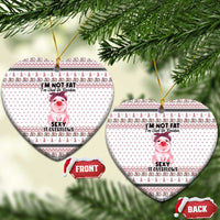 Pig Overflows Christmas Ceramic Ornament Xmas Holiday Patterns - Wonder Print Shop