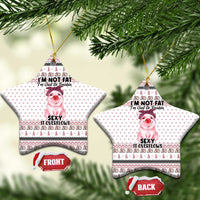 Pig Overflows Christmas Ceramic Ornament Xmas Holiday Patterns - Wonder Print Shop