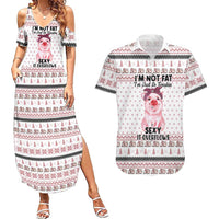 Pig Overflows Christmas Couples Matching Summer Maxi Dress and Hawaiian Shirt Xmas Holiday Patterns - Wonder Print Shop