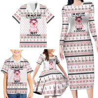 Pig Overflows Christmas Family Matching Long Sleeve Bodycon Dress and Hawaiian Shirt Xmas Holiday Patterns - Wonder Print Shop