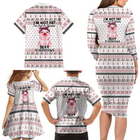 Pig Overflows Christmas Family Matching Long Sleeve Bodycon Dress and Hawaiian Shirt Xmas Holiday Patterns - Wonder Print Shop