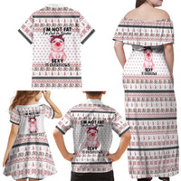 Pig Overflows Christmas Family Matching Off Shoulder Maxi Dress and Hawaiian Shirt Xmas Holiday Patterns - Wonder Print Shop