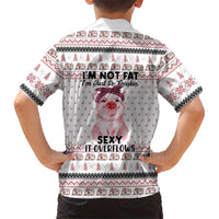 Pig Overflows Christmas Family Matching Short Sleeve Bodycon Dress and Hawaiian Shirt Xmas Holiday Patterns - Wonder Print Shop
