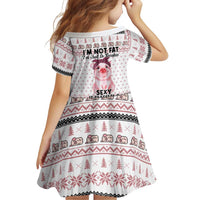 Pig Overflows Christmas Family Matching Short Sleeve Bodycon Dress and Hawaiian Shirt Xmas Holiday Patterns - Wonder Print Shop