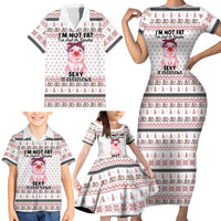Pig Overflows Christmas Family Matching Short Sleeve Bodycon Dress and Hawaiian Shirt Xmas Holiday Patterns - Wonder Print Shop