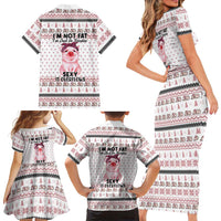 Pig Overflows Christmas Family Matching Short Sleeve Bodycon Dress and Hawaiian Shirt Xmas Holiday Patterns - Wonder Print Shop