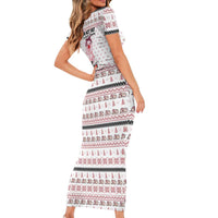 Pig Overflows Christmas Family Matching Short Sleeve Bodycon Dress and Hawaiian Shirt Xmas Holiday Patterns - Wonder Print Shop