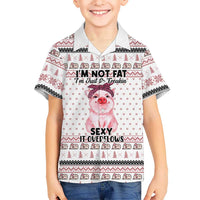 Pig Overflows Christmas Family Matching Short Sleeve Bodycon Dress and Hawaiian Shirt Xmas Holiday Patterns - Wonder Print Shop