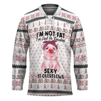 Pig Overflows Christmas Hockey Jersey Xmas Holiday Patterns - Wonder Print Shop