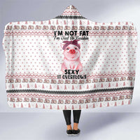 Pig Overflows Christmas Hooded Blanket Xmas Holiday Patterns - Wonder Print Shop