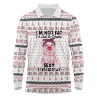 Pig Overflows Christmas Long Sleeve Polo Shirt Xmas Holiday Patterns - Wonder Print Shop