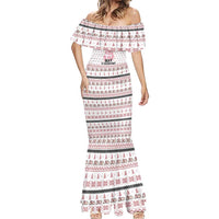 Pig Overflows Christmas Mermaid Dress Xmas Holiday Patterns - Wonder Print Shop